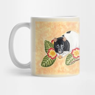 Rat with Primrose Flowers Mug